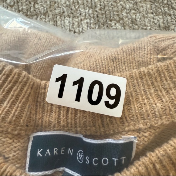 Karen Scott Fox Intarsia Knit Sweater Small Woodland Animal Crewneck - Picture 7 of 7